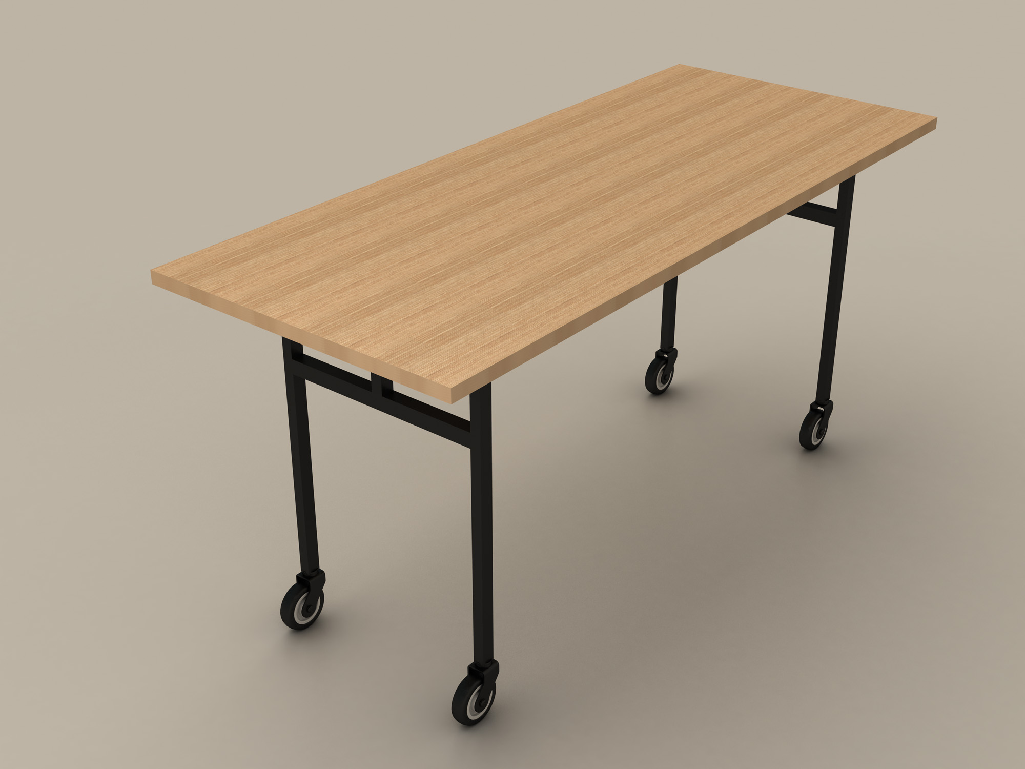 Wood and Metal Dinning Table