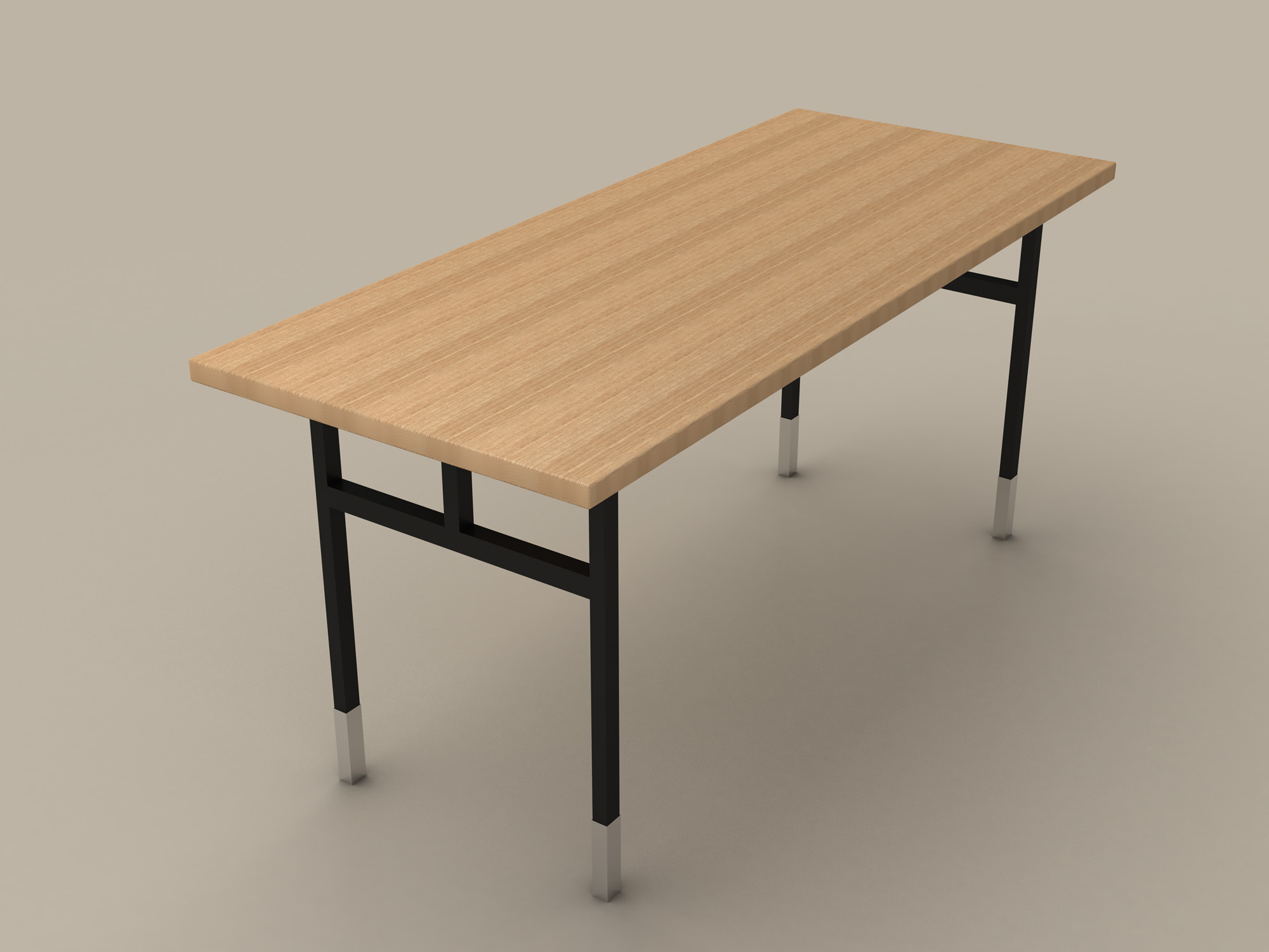 Wood and Metal Dinning Table